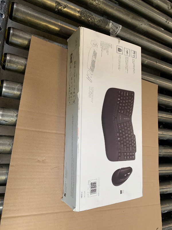 Photo 1 of Kensington Pro Fit Ergo KM675 EQ Wireless Keyboard and Mouse, TKL Keyboard, Rechargeable Split Keyboard Ergonomic, Bluetooth & 2.4GHz up to 3 Device Connection, Programmable Keys, Black, K75492US