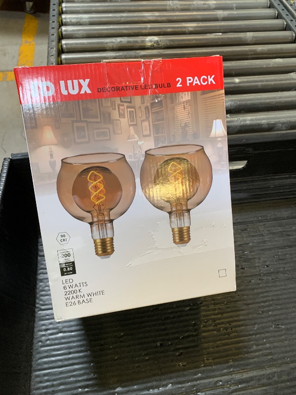 Photo 1 of SD LUX Large Globe G40 Vintage LED Light Bulb 8W 1000LM(Equl.100W), Dimmable Oversized Giant Decorative Edison Bulb for Pedant Lighting or Floor Lamp, E26 Soft White 3000k, 2 Pack (Frosted, 2 Pack)