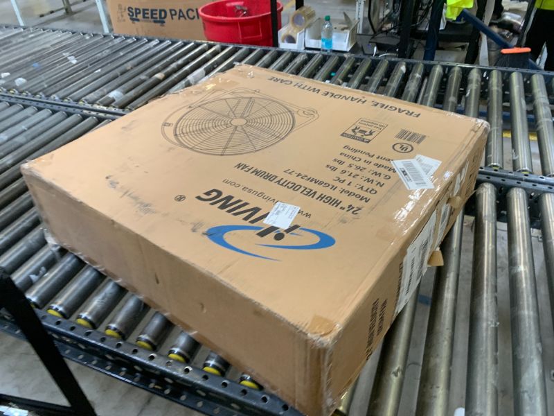Photo 1 of iLIVING 24" High Velocity Drum Fan Industrial, Commercial, Residential Air Circulator for Garage, Shop, Patio, Barn, Greenhouse, Speed Control 7700CFM, UL Listed,Black