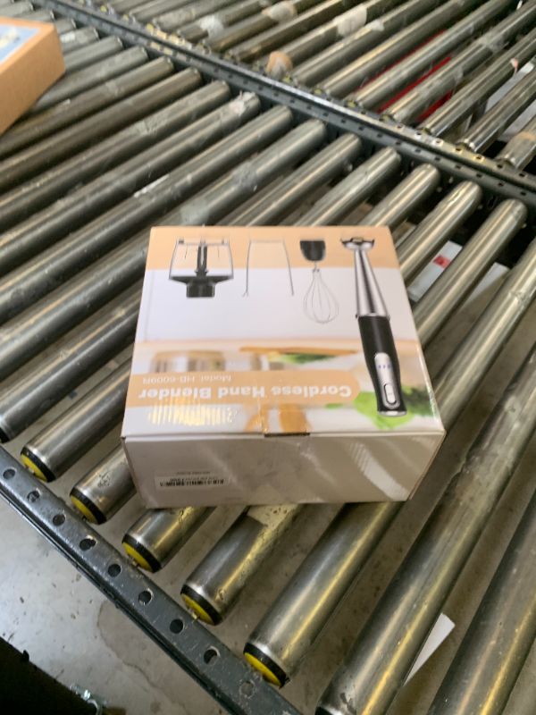 Photo 1 of Cordless Immersion Blender Handheld, Rechargeable 4 In 1 Electric Hand Blender Stick Blender Variable Speed with Chopper, Beaker, Whisk, Stainless Steel Blade for Soup, Baby Food, Smoothies