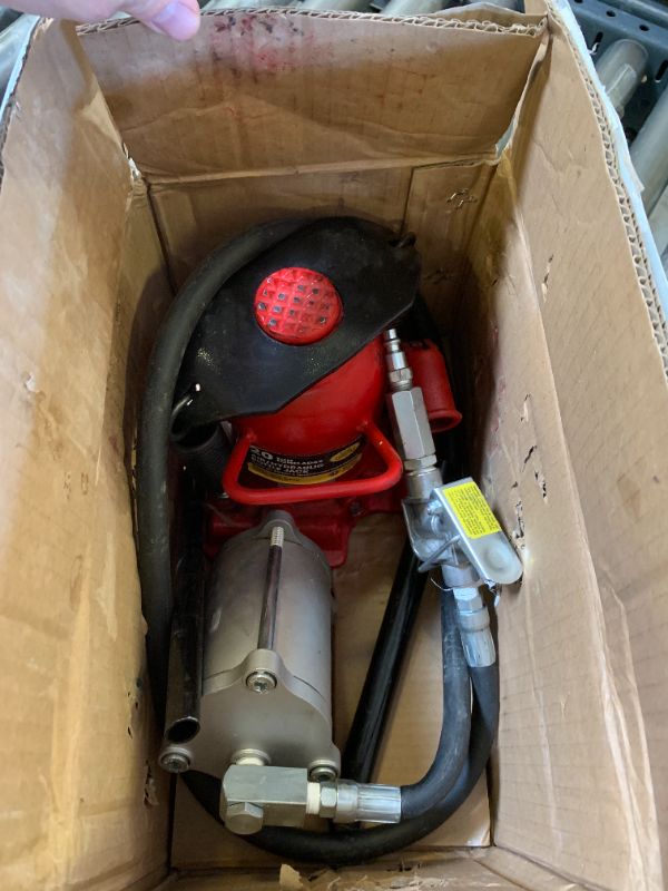 Photo 1 of BIG RED TQ20006D-1 Torin Welded Low Profile Pneumatic Hydraulic Car Bottle Jack: Aluminum Alloy Pump and Unique Slow Release Equipment for Auto Repair and House Lift, 20 Ton (40,000 LBs) Capacity, Red