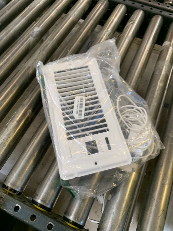 Photo 1 of Super Quiet Register Booster Fan for 4" x 10" Register Holes, Smart Register Vent with Dual Intelligent Thermostat and WIFI App Control, Heating Cooling AC Vent Fan (White)
