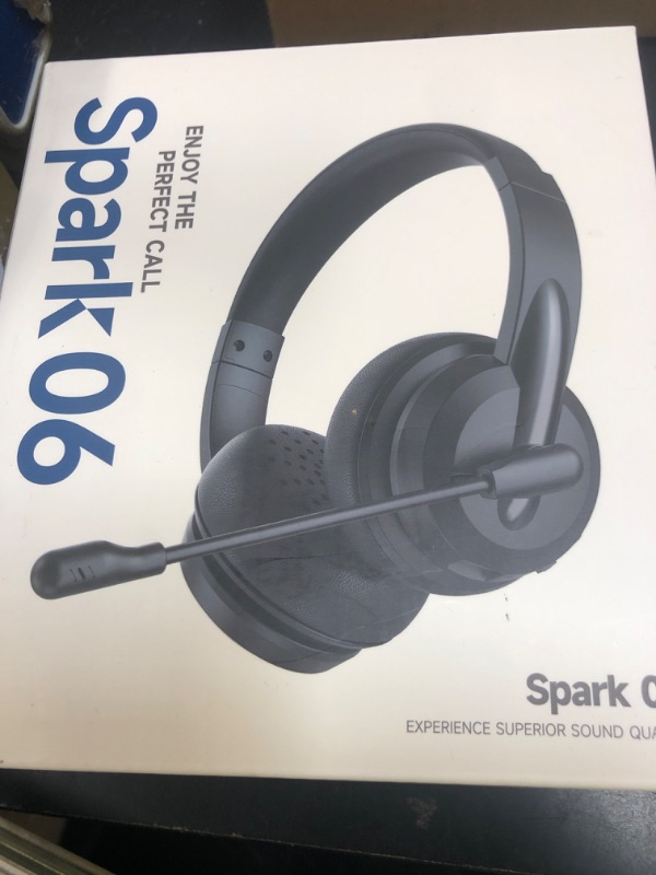 Photo 1 of Wireless Headset with Mic for Work with AI Noise Cancelling Mic for Clear Calls, Bluetooth V5.3 Headphones with Microphone to USB A/C Dongle & Mic Mute for Computer Laptop PC iPhone (Black)