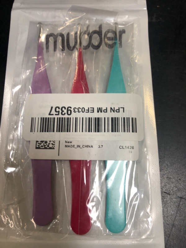 Photo 1 of 3 Pcs Tweezers for Ingrown Hair Remover Sharp Blackhead Remover Stainless Steel Tweezers Precision Eyebrow and Shards(Rose Red, Purple, Blue)