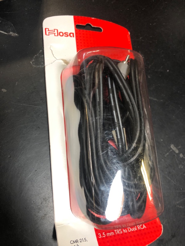 Photo 1 of Hosa CMR-215 Stereo Breakout Cable - 3.5mm TRS Male to Left and Right RCA Male - 15 foot