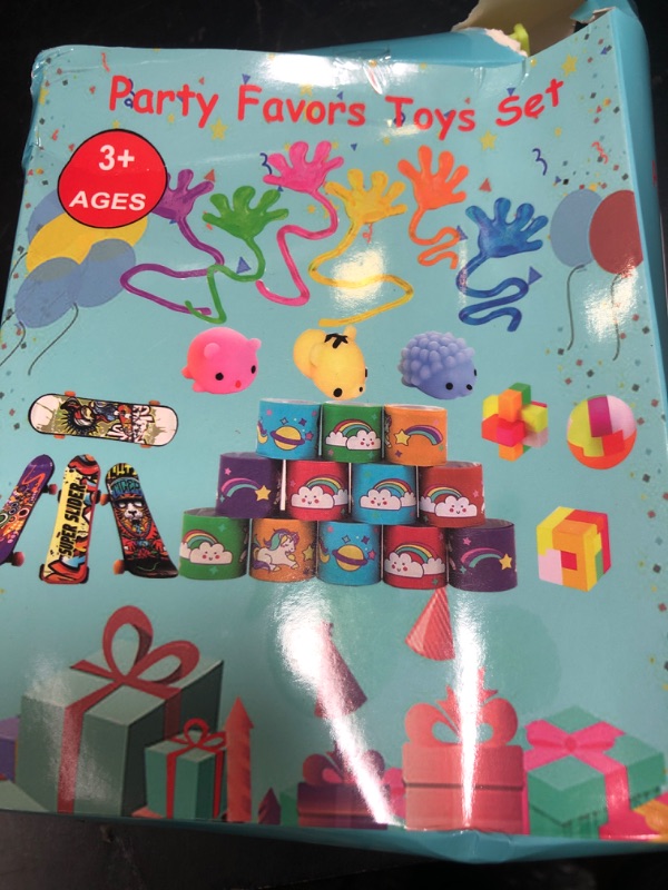 Photo 1 of Aowrebu 117 PCS Party Favors for Kids 4-8 8-12, Pop Fidget Toys, Treasure Box for Classroom, Pinata Filler, Goodie Bag Stuffers, Prize Box, Treasure Chest, Classroom Prizes
