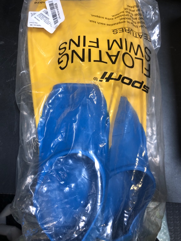 Photo 1 of Sporti Essential Floating Swim Fins (Color) - Youth 4-5 / W 6 (YellowBlue)