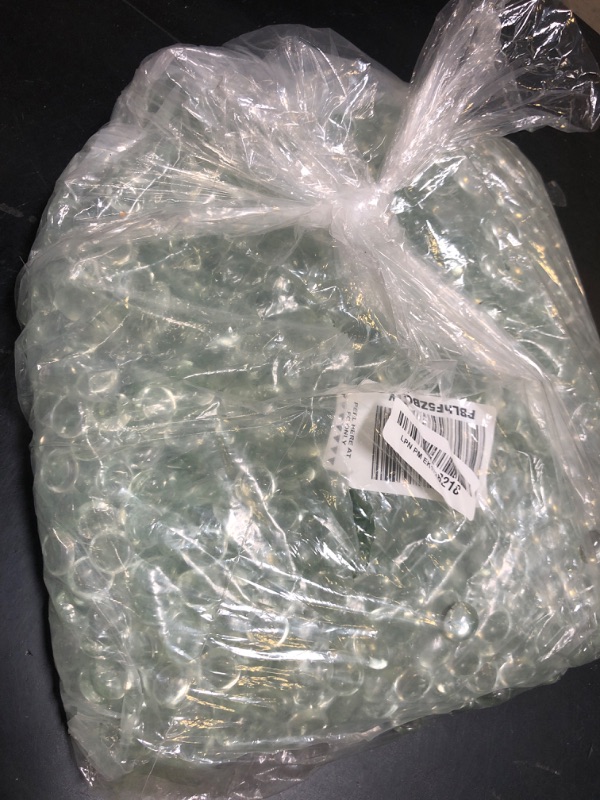 Photo 1 of Kleuete 19 Pound Fire Glass Beads for Fire Pit 1/2 inch Tempered Glass Rocks Ultra Clear