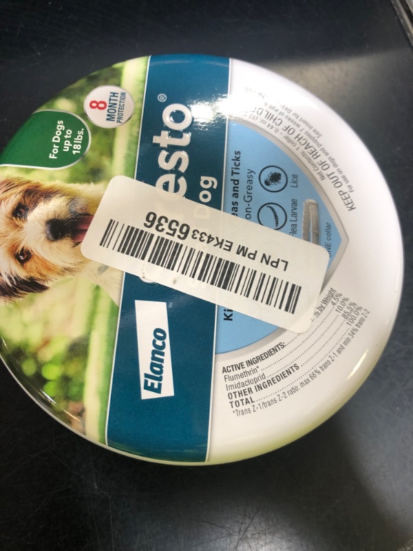 Photo 1 of Seresto Small Dog Vet-Recommended Flea & Tick Treatment & Prevention Collar for Dogs Under 18 lbs. | 8 Months Protection expires 2027