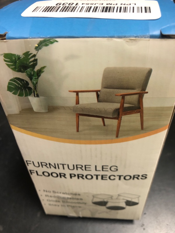 Photo 1 of 24 Pcs Chair Leg Floor Protectors for Hardwood Floors Silicone Covers to Protect Wood Tile Floors Felt Pads Furniture Leg Caps Non Slip Reduce Noise (Fit:1.3"-2")