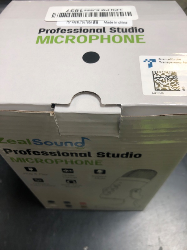 Photo 1 of ZealSound USB Microphone,Condenser Computer PC Mic,Plug&Play Gaming Microphones for PS 4&5.Headphone Output&Volume Control,Mic Gain Control,Mute Button Vocal,YouTube Podcast on Mac&Windows(Black)