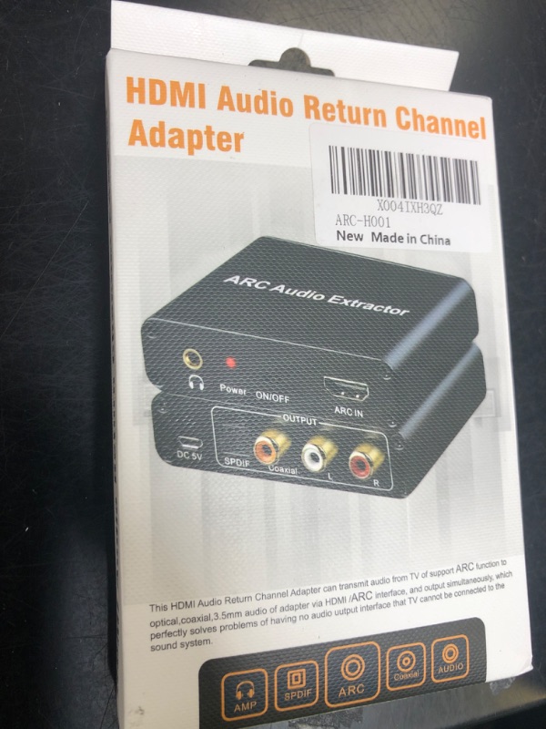 Photo 1 of HDMI ARC to Optical Audio Adapter,ARC Audio Extractor HDMI to Coaxial Cable Adapter for TV,Analog 3.5mm L/R Stereo Extractor