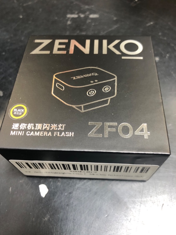 Photo 1 of Zeniko ZF04 Lightweight On-Camera Flash,Mini Flash Speedlite, CCT 6500K±200K,372 Full-Power Flash Light with Universal Hot Shoe Mount Fit for Canon, Nikon, Sony, Fuji,Leica Cameras (Black)