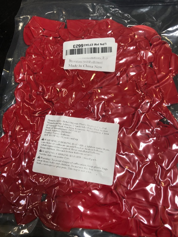 Photo 1 of FOTIOMRG 120pcs 5 inch Red Balloons, Small Latex Party Balloons Helium Quality for Birthday Graduation Baby Shower Valentines Christmas Wedding Party Decorations (with Red Ribbon)
