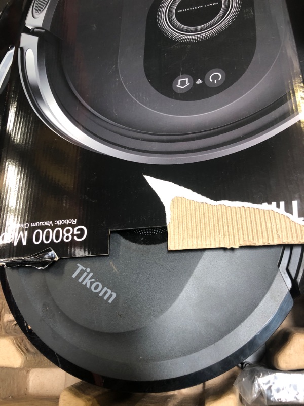 Photo 1 of Tikom Robot Vacuum and Mop Combo, 5000Pa Robotic Vacuum Cleaner, 150 Min Max, App & Remote Control, Ideal for Hard Floor, Carpet, Pet Hair, Self-Charge(G8000 Max)