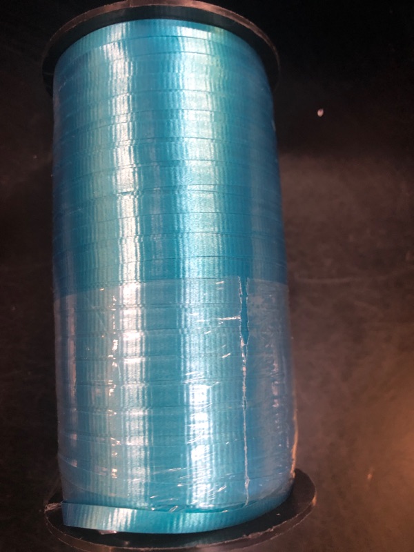 Photo 1 of Berwick 1 10 1 10 Splendorette Crimped Curling Ribbon, 3/16-Inch Wide by 500-Yard Spool, Turquoise