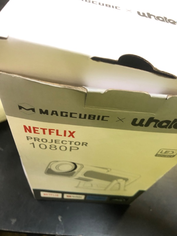 Photo 1 of [Netflix-Licensed] Magcubic Mini Projector with Wifi and Bluetooth, Built-in Android 13, Portable Smart 1080P Projector with 4K Support, Auto Keystone, Voice Control, HY320 NTV (Black)
