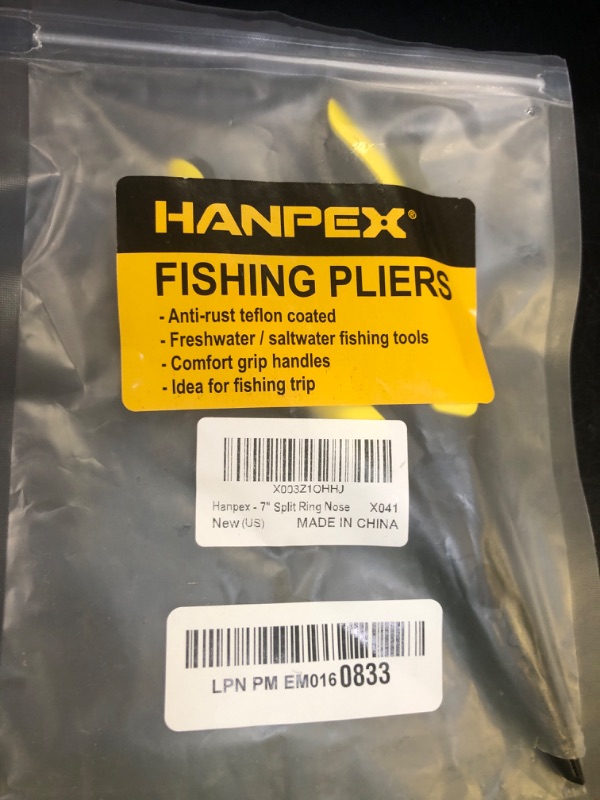 Photo 1 of Hanpex-7 inch Fishing Pliers with Anti-rust Teflon coated, Freshwater/Saltwater Fishing Tools, Comfort Grip Handles Fishing Gear Idea for Fishing Trip