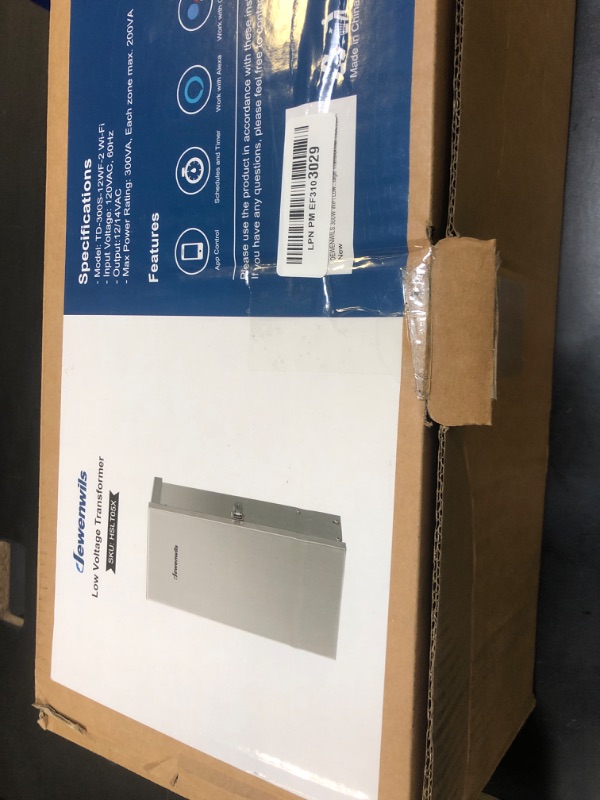 Photo 1 of DEWENWILS 300W Wi-Fi Low Voltage Landscape Transformer with 3 Zones, 2.4GHz Smart Low Voltage Transformer, 120V AC to 12V/14V AC, Landscape Lighting Transformer for Outdoor Lights, LED Lights