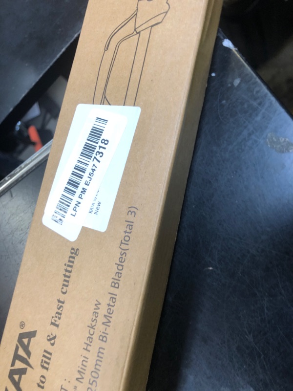 Photo 1 of KATA Hacksaw, Compact Hand Operating Hack Saw with 10 Inch Aluminum Frame and 2 Piece Extra Flexible Bi-Metal HSS Blades, Suitable for Wood and Metal (Mini Hacksaw)