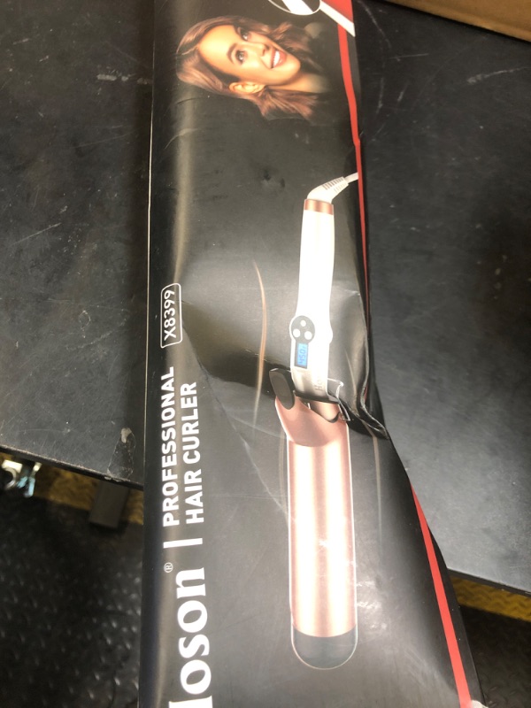 Photo 1 of Hoson 2 Inch Curling Iron Large Barrel, Long Barrel Curling Wand Dual Voltage, Ceramic Tourmaline Coating with LCD Display, Glove Include