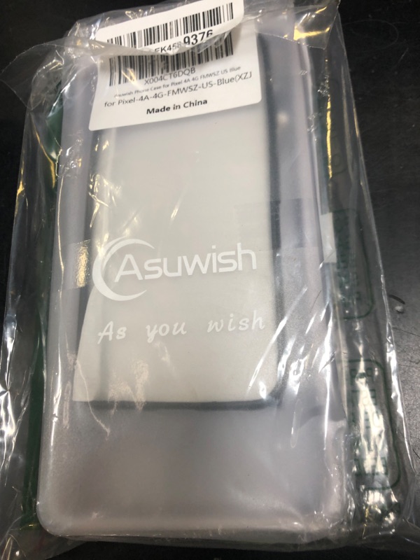 Photo 1 of Asuwish Phone Case for Google Pixel 4a 4G Wallet Cover with Tempered Glass Screen Protector Credit Card Holder Slot Crossbody Strap Stand Cell Accessories Pixel4a Pixle a4 5.8 2020 Women Girls Blue