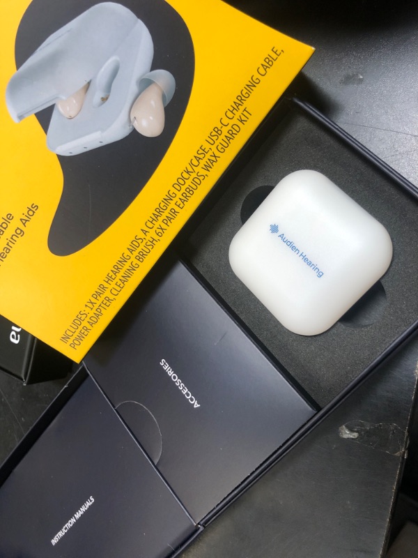 Photo 1 of Audien ATOM 2 Wireless Rechargeable OTC Hearing Aid, Premium Comfort Design and Nearly Invisible