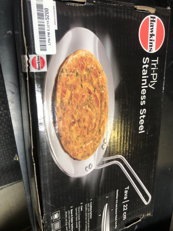 Photo 1 of Hawkins Tri-Ply Stainless Steel Tava 22 cm, 3.5mm Induction Compatible