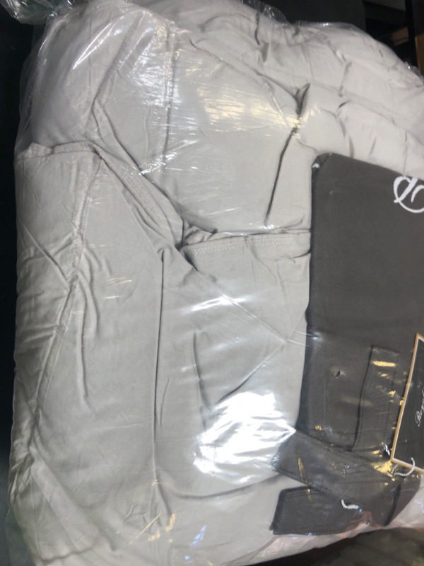 Photo 1 of Royoliving Premium Feathers Down Duvet Insert Comforter King Size Gray All Season Medium Warmth Winter Grey 100% Cotton Cover with Corner Tabs (106x90, 60 oz)