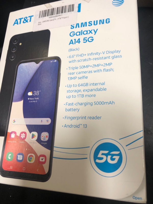 Photo 1 of SAMSUNG Galaxy A14 5G SM-A146U | 4/64GB | AT&T Prepaid | Black