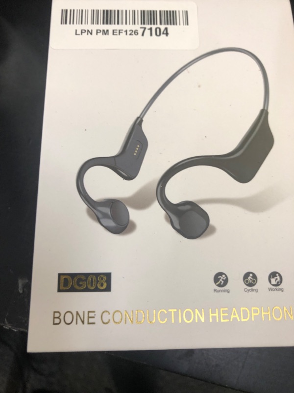 Photo 1 of Upgraded Open Ear Headphones Wireless Bone Conduction Sport Headphones with Reflective Strips for Night Running, Cycling, Built-in Mic, Wireless Earphones for Sweat Resistant, Comfortable Fit(Black)