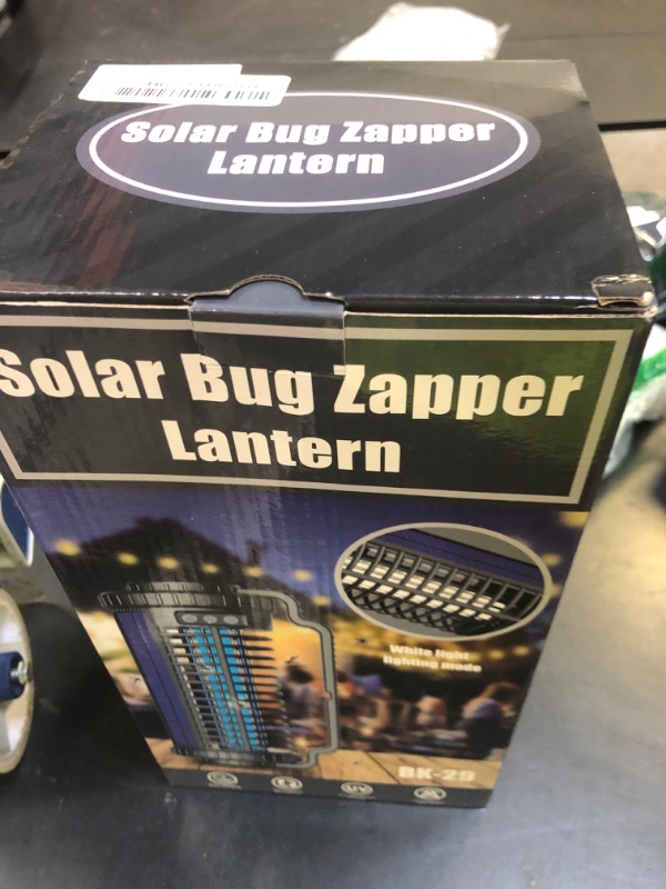 Photo 1 of Bug Zapper,Solar Mosquito Zapper Outdoor & Indoor, Cordless Rechargeable Trap, Mosquito Killer lamp Electric Fly Zapper, Waterproof Insect Zapper for Home, Backyard, Patio,Garden (1, Black_4)