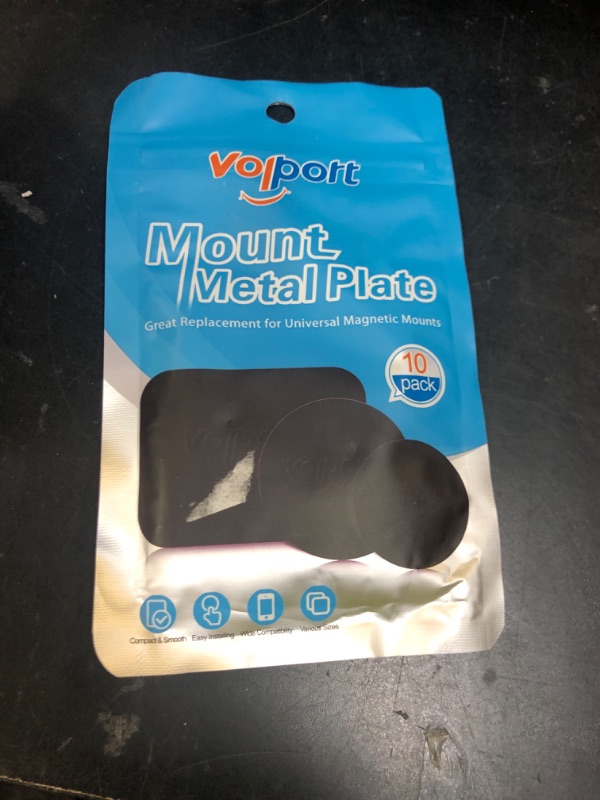 Photo 1 of volport Metal Plate for Phone Magnet, 10 Pack MagicPlate with 3M Adhesive Replacement for Magnetic Phone Car Mount Holder & Cradle & Stand (Vent/CD/Windshield/Dashboard) - Rectangle and Round