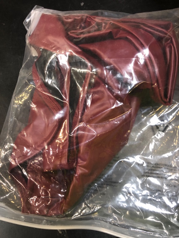 Photo 1 of OZICERD PU Faux Leather Tube Top Strapless Going Out Tops for Women Sexy Club Top Rave Concert Outfit Ruched Bandeau Crop Top Red M