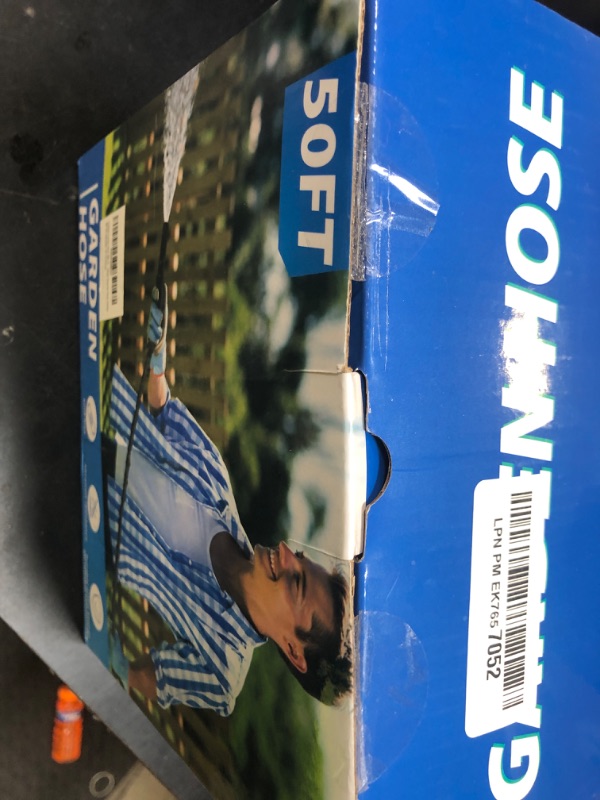 Photo 1 of Toolasin Garden Hose 50ft, Non-Expanding, Lightweight, Leak-Proof Metal interface, No-Knots, Portable, Wear-Resistant, Sturdy, Flexible, 3/4GHT, Water Hose for Yard, Garden
