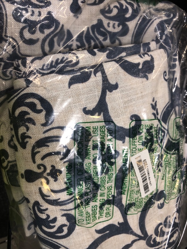 Photo 1 of jinchan Curtains for Bedroom, Light Filtering 84 Inch Length 2 Panels Set, Baroque Style Linen Blend Drapes Living Room, Vintage Damask Window Treatments, Grommet Top Slate Blue on Flax, W52 X L84