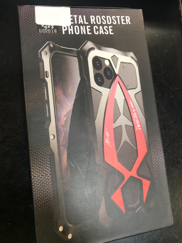 Photo 1 of Metal Compatible with for iPhone 13 Pro Max Case 6.7 inch 2021 with Screen Protector Silicone 360° Full Camera Protection Shockproof Phone Case Fundas Black Red