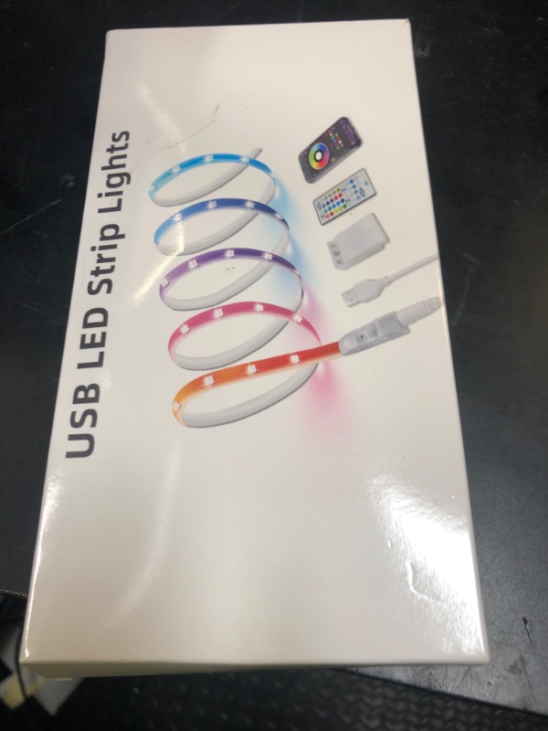 Photo 1 of RUISHINE Battery Powered LED Strip Lights 25 ft, Color Changing Music Sync App Remote Control RGB USB Lights for Bedroom, TV, Room
