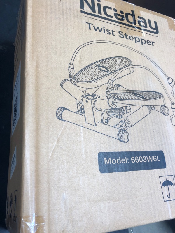 Photo 1 of Niceday Twist Stepper for Exercise at Home, Mini Stair Stepper with Resistance Bands at Home Workout Equipment with 300LBS Loading Capacity, Hydraulic Fitness Stepper with LCD Monitor Gray