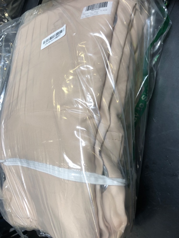 Photo 1 of RYB HOME Noise - Blackout - Thermal Insulated Curtains for High Ceiling Window Decoration, 3 Layers Notoxic Detachable Felt Liner for Studio Sliding Door Bedroom, 52 x 95, Biscotti Beige, 1 Pair