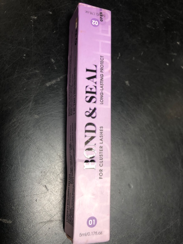 Photo 1 of Lash Bond and Seal for Eyelash Cluster: 2 in 1 Glue, DIY, Strong & Flexible Hold, 5ml Black-Bond, 5ml Clear-Seal, Wendy Lashes, ST29-4