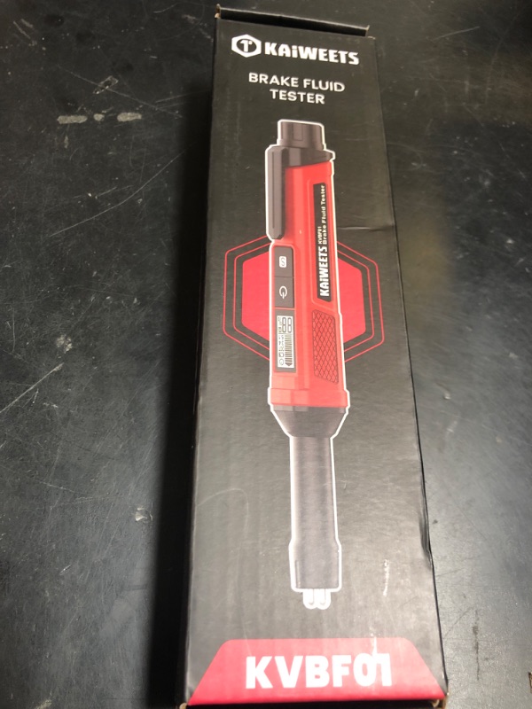 Photo 1 of KAIWEETS Brake Fluid Tester Pen with Corrosion Resistance Probe, High-Precision Brake Fluid Moisture Tester with Data Hold Function, Buzzer Alarm, 3 Colors Backlight, Calibrated for DOT3, DOT4, DOT5.1
