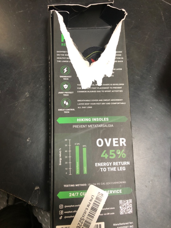 Photo 1 of Hiking Boot Insoles Men Women - Arch Support Inserts - Cushioned Hike Orthopedic Insoles
