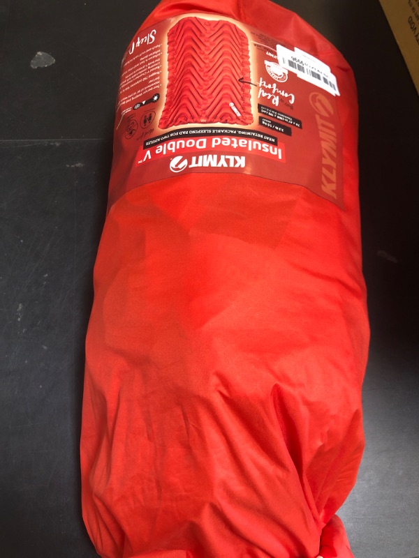 Photo 1 of KLYMIT Insulated Double V Inflatable Sleeping Pad | Thick, Lightweight, Easy to Inflate, Foldable Air Bed for Camping & Backpacking