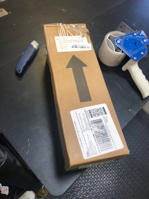 Photo 1 of ResOne Portable Aluminum Medical Oxygen Cylinder, C (M9) Size, with CGA-870 Toggle Valve for Medical Use - Non-Sparking, Green Dome, Brushed Finish, 14.3 cf, Ships Empty, Prescription Required to Fill