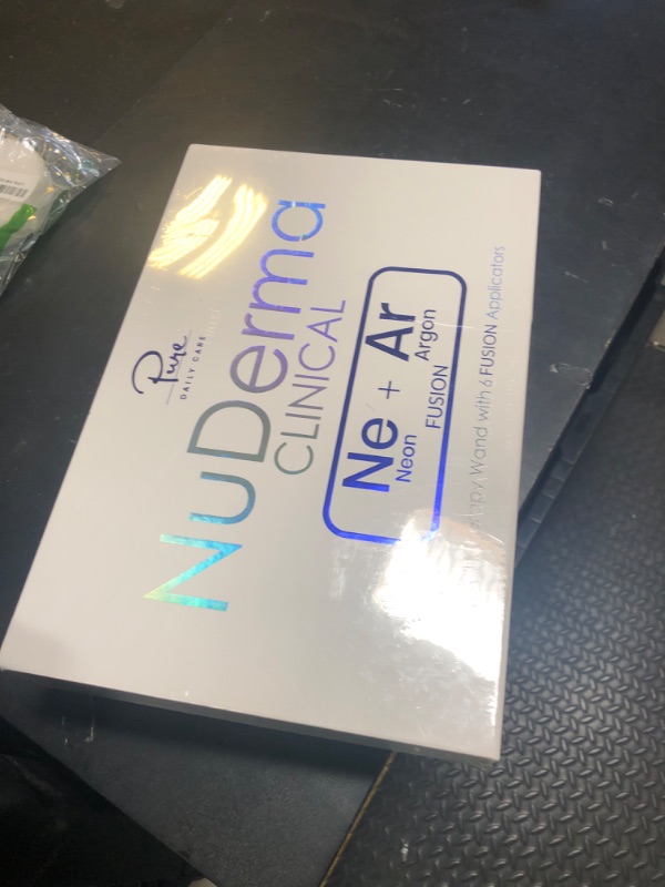 Photo 1 of NuDerma Clinical Skin Therapy Wand - Portable Skin Therapy Machine w 6 Fusion Neon + Argon Wands – Anti Aging - Clarifying - Skin Tightening & Radiance - Wrinkle Reducing