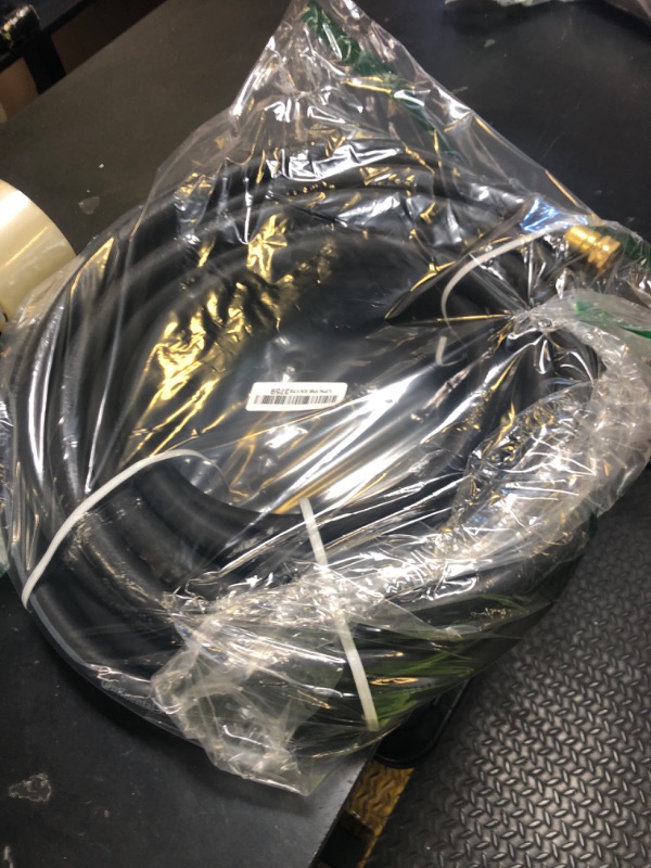 Photo 1 of Continental Premium Garden Black Heavy Duty Cold Water Garden Hose, 5/8in Inside Diameter x 50ft Length, Male x Female Garden Hose Thread
