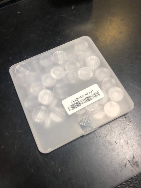 Photo 1 of Yinkin 50 Pcs Mini Card Stands Plastic Place Card Holders Paper Miniature Bases Clear Paper Board Clips for Game Table Numbers Translucent Business Price Tags Menus Labels Party, 1 Inch in Diameter