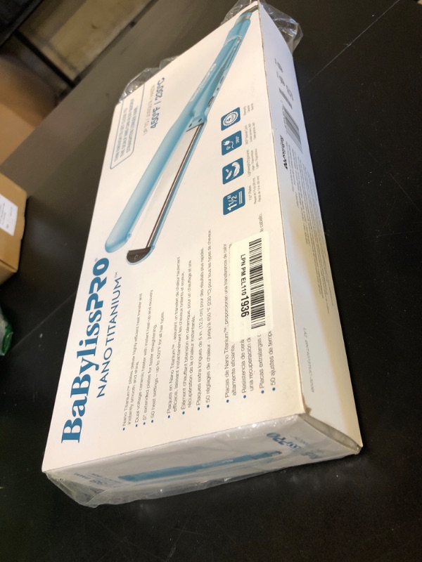 Photo 1 of BaBylissPRO Nano Titanium 1-1/2 Inch Ultra-Thin Straightening Iron