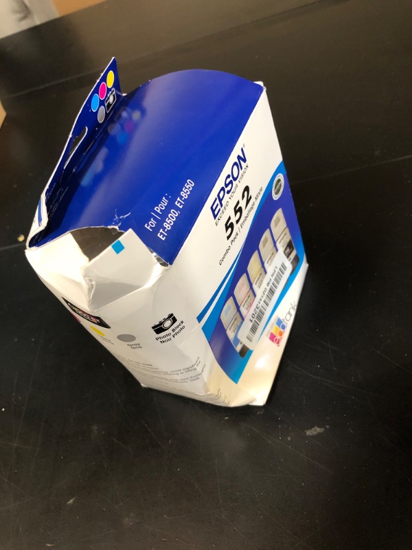 Photo 1 of EPSON 552 EcoTank Ink Ultra-high Capacity Bottle Five Color Combo Pack (T552920-S) Works with EcoTank Photo ET-8500, ET-8550